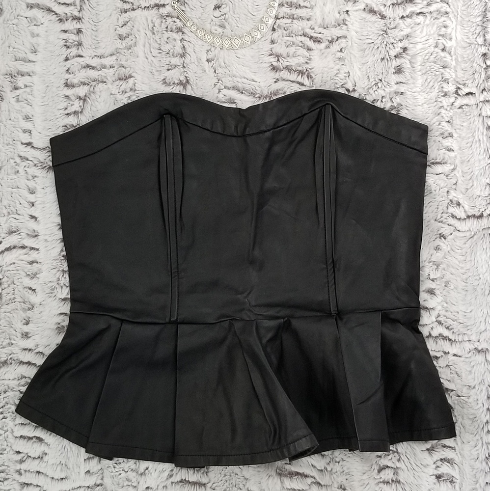 Pleated bustier top